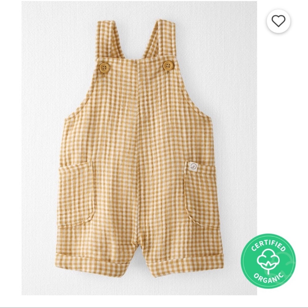 Carters Organic Cotton Gauze Shortall 💛